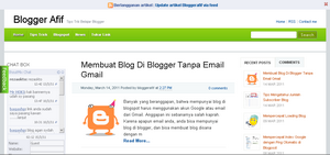 Membuat Subscribe Blog Navbar Blogger