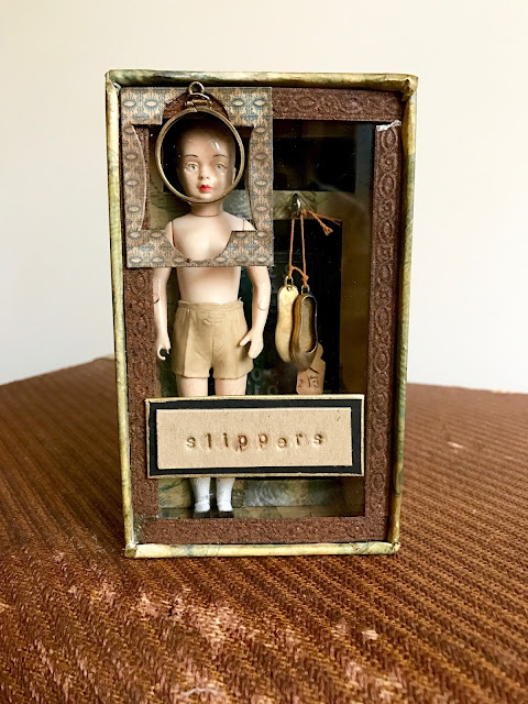 "Her New Slippers" assemblage 