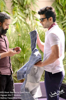 Fawad Khan Photoshoot BTS by Abdullah Haris for Republic of Omar Farooq