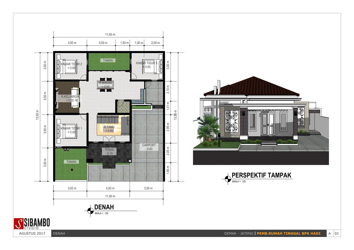 Denah Rumah  Minimalis  Ukuran  7x7  Top Rumah 