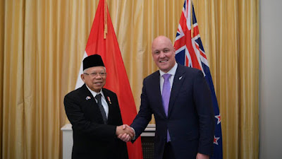 Ma'ruf ke PM Selandia Baru: RI Komitmen Tingkatkan Peran di Kawasan Pasifik
