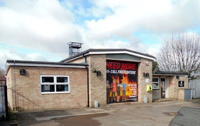 Brigg Fire Station advertising for new recruits in April 2022