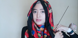 Kumpulan Gambar Tutorial Cara Memakai Hijab Panjang