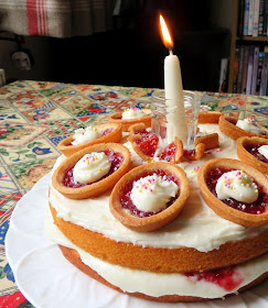 Raspberry Jam Tart Birthday Cake