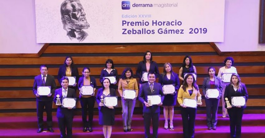 Derrama Magisterial entregó «XXVIII Premio Horacio Zeballos 2019» www.derrama.org.pe