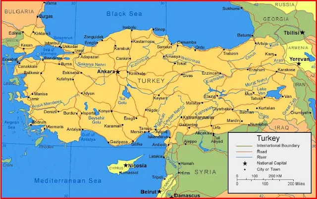 Gambar Peta Turki