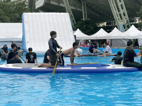 ▲大葉大學承辦的「大村鄉Sport Fair 健康戲水大村趣」活動，將在8月25日到9月8日將運用行動式泳池打造夏日戲水活動。（記者林明佑翻攝）