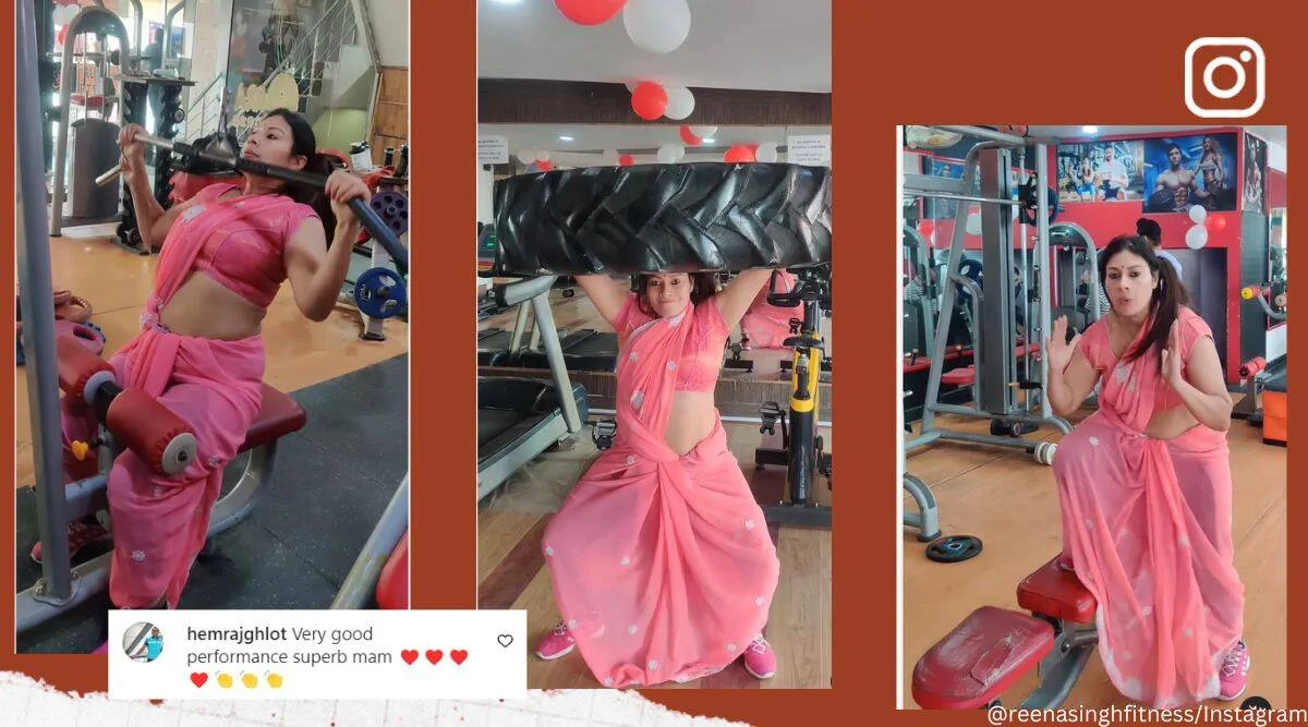 Woman did workout in saree only, seeing this people's eyes were left wide open
