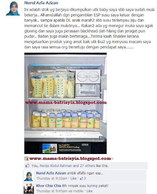 Pengedar Shaklee mama Batrisyia