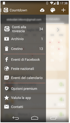 WIDGET PER CONTO ALLA ROVESCIA GRATIS PER SMARTPHONE ANDROID