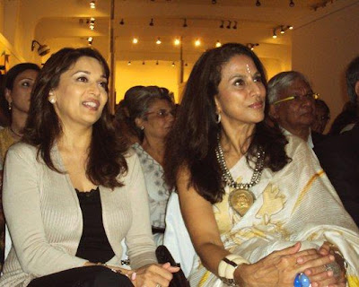 Madhuri Dixit at a memorial for MF Hussain