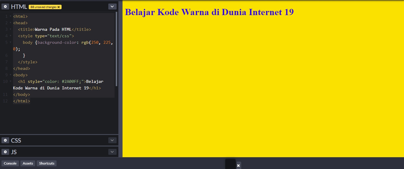  Kode  Warna  Pada HTML Dunia Internet