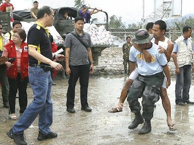 President Aquino during inspection at New Bataan, ComVal