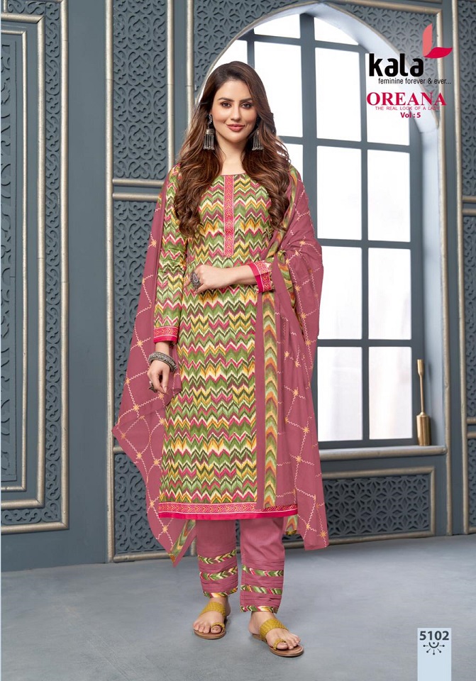 kala Oreana vol 5 kurtis with Pant and Dupatta catalog