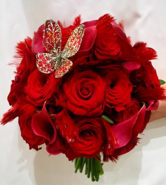 Red Wedding Flowers Bouquet