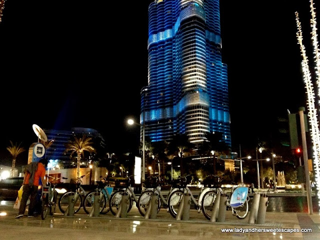 Nextbike rental station in front Burj Khalifa