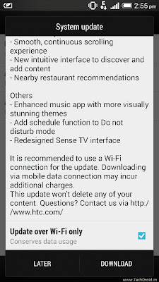 HTC One Sense 6.0 update