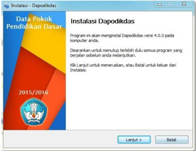 Informasi Aplikasi Dapodikdas Versi 4.0.0 ( aplikasi dan manual)