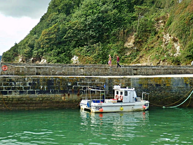 Walking the harbour wall at Charlestown, Cornwall