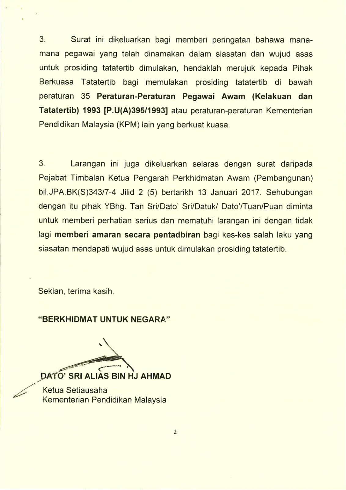 Contoh Surat Amaran Pentadbiran Contoh surat perintah mutasi kerja