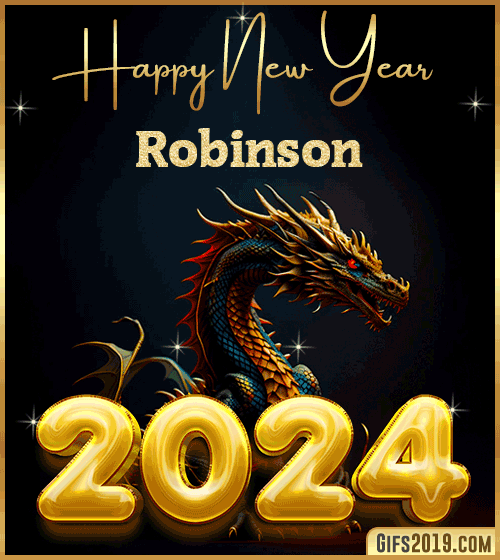 Happy New Year 2024 gif wishes Robinson
