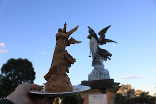 clay model by artist Jane Bennett of the Dixson Monument in Rookwood Necropolis