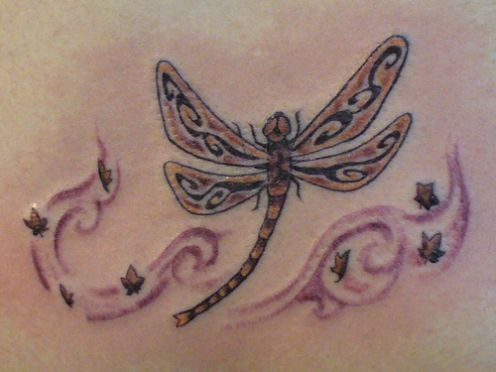 Dragonfly Tattoo On Back Of Neck. Dragonflies-Tattoos