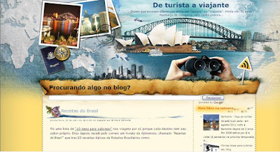 Segundo template do blog De Turista a Viajante