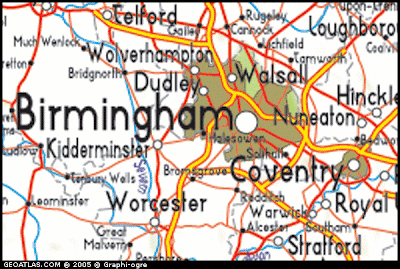 Map of West Midlands City Picture