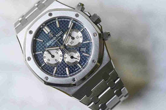 The Audemars Piguet Royal Oak Automatic Chronograph Blue Dial 41mm Steel Replica Watches 1