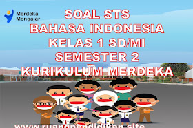 Soal STS/PTS Bahasa Indonesia Kelas 1 SD/MI Kurikulum Merdeka Semester 2 Tahun 2023