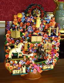 Clay sculpture of a Tree of Life from the President of   Mexico on display in the State Dining Room in a   Royal Welcome 2015 exhibition at Buckingham  Palace  Photo © Andrew Knowles