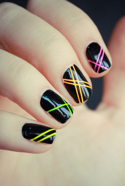 Nail Art rainbow color