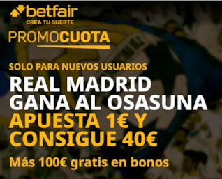 betfair promocuota Real Madrid gana Osasuna 9 enero 2021