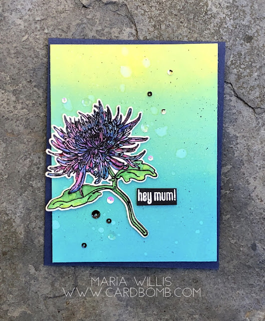 #cardbomb, #mariawillis, #heroarts, #simonsaysstamps, #stampinup, #ablognamedhero, #mum, #momsclematis, #timholtz, #watercolor, #embossingpaste, #heatemboss, #flowers, #sparkly, #stamps, #ink, #paper, #papercraft, creative, #craft, #handmade, #diy, #art, 