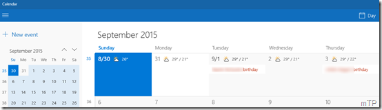 CalendarWeather