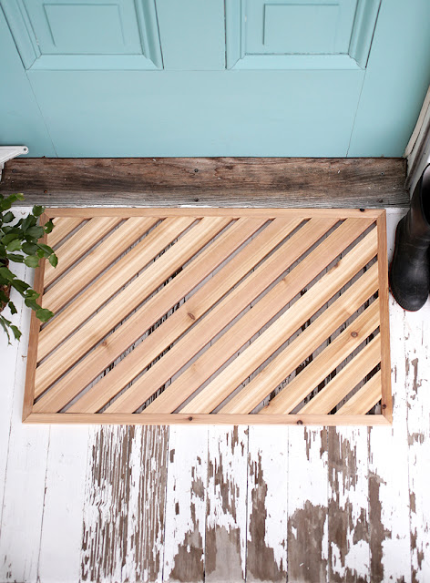 DIY wood doormat, diy gifts