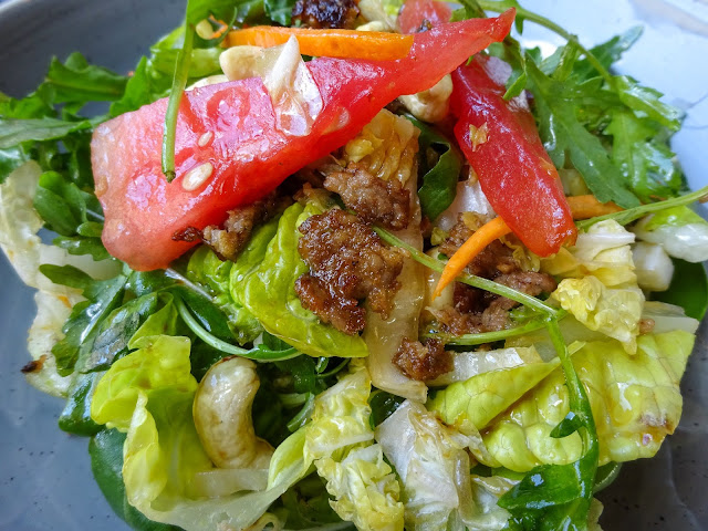 Crispy Duck and Watermelon Salad at Banyan Manchester