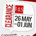 26 May 2014 (Mon) - 1 Jun 2014 (Sun) : F.O.S Clearance Event 