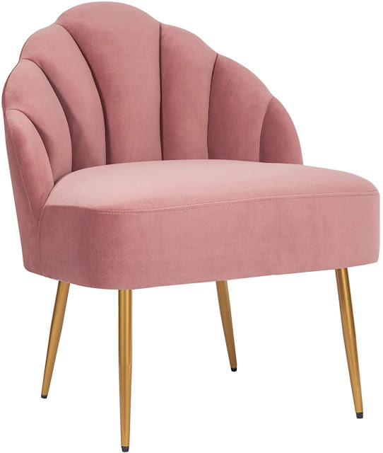 Glam Tufted Velvet Shell Chair Design