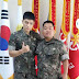 [Trad] 150814 Foto del soldado Kim Jaejoong en el día del LOVE Concert celebrando el 70 aniversario de la Independencia de Corea