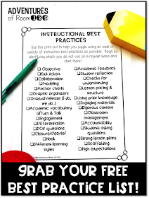 So many best practices and don't know where to start?  This article helps break down 5 best practices needed in every lesson.  These are my non-negotiable for every lesson that help get the best results academically from my students.  Grab your FREE printable list of best practices to help you narrow down what you can and should be focusing on in your own classroom!