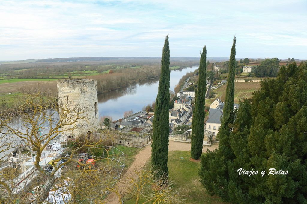 Vistas desde el Castillo de Chinon, Francia