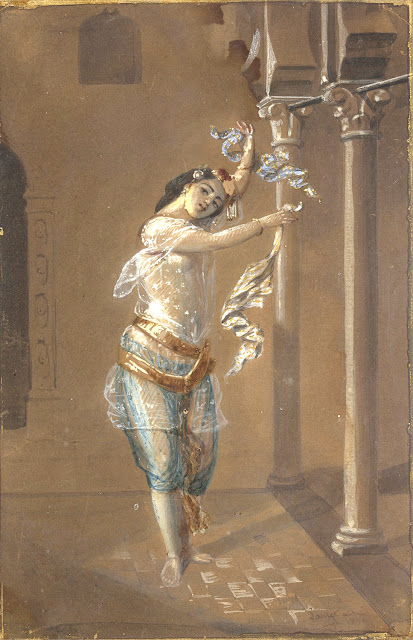 Danseuse orientale, Alger 1854 par Emmanuel Joseph Lauret