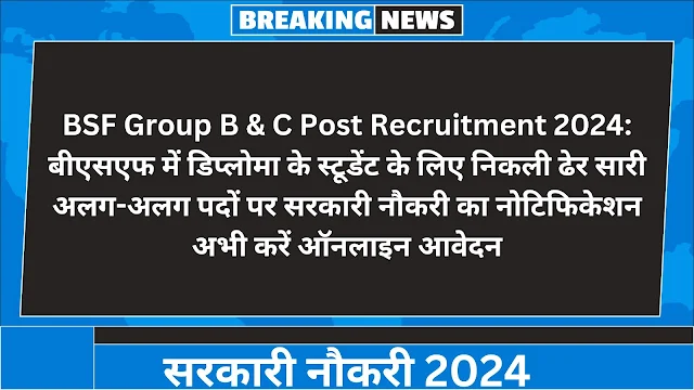 BSF Group B & C Post Recruitment 2024