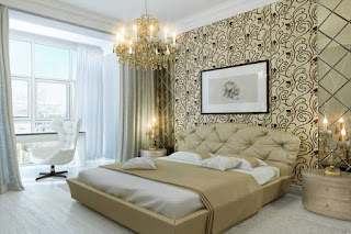 Ingin mempunyai kamar tidur yang lebih indah Desain Wallpaper Dinding Kamar Tidur