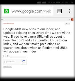 Submit blog or website URL to Google search engine directly