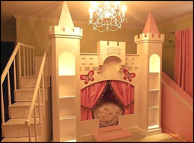 Girls Princess Castle Loft Bed