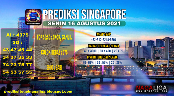 PREDIKSI SINGAPORE  SENIN 16 AGUSTUS 2021