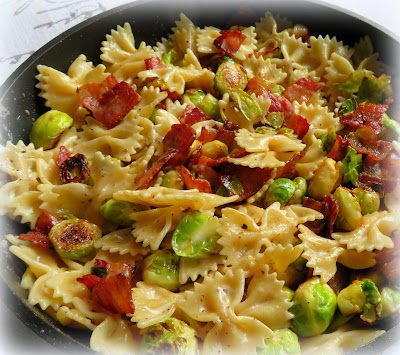 Bow Tie Pasta with Sprouts & Bacon